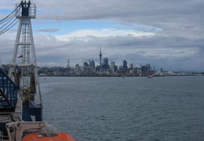 Leaving the Auckland Port