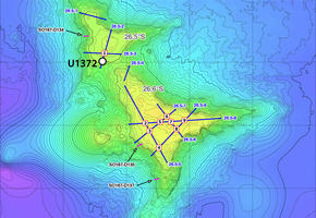 U1372 Bathymetric Map