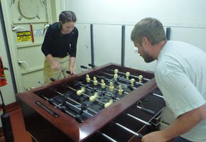 Foosball Tournament on the Boat