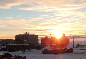The last sunset at McMurdo signals the beginning of the Austral Summer